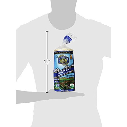 Lundberg Family Farms Organic Brown Rice Cakes, Lightly Salted,