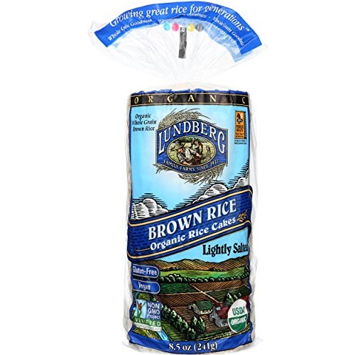 Lundberg Family Farms Organic Brown Rice Cakes, Lightly Salted,