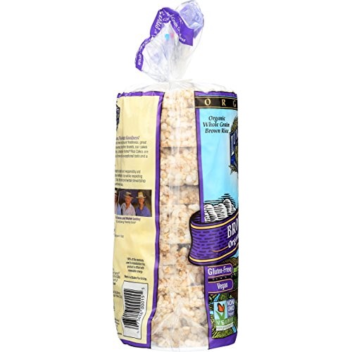 Lundberg Family Farms Organic Brown Rice Cakes, Salt-Free, 8.5 O