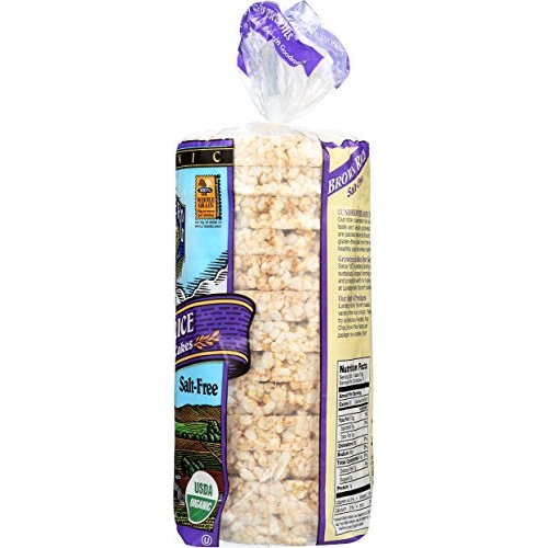 Lundberg Family Farms Organic Brown Rice Cakes, Salt-Free, 8.5 O