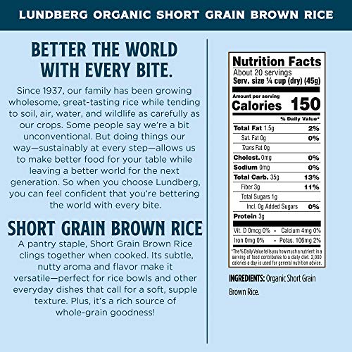 Lundberg Family Farms - Organic Brown Short Grain Rice, Subtle N