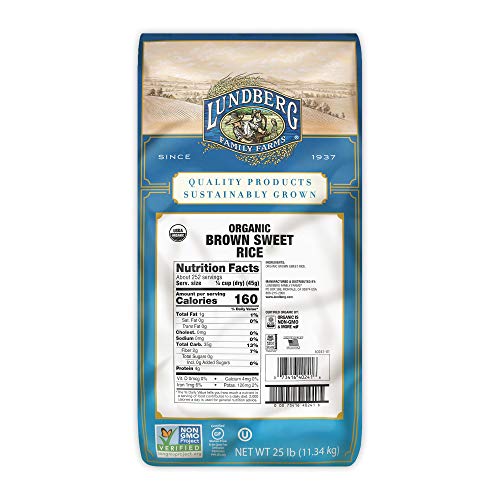 Lundberg Family Farms - Organic Brown Sweet Rice, Premium Short ...