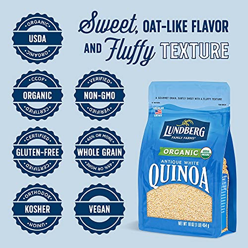 Lundberg Family Farms - Organic Quinoa Antique White, 9 Essentia