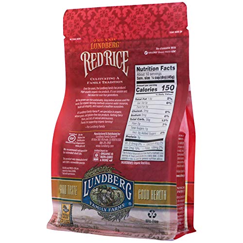 Lundberg Family Farms Organic Rice, Burgundy Red, 16 Ounce Pack