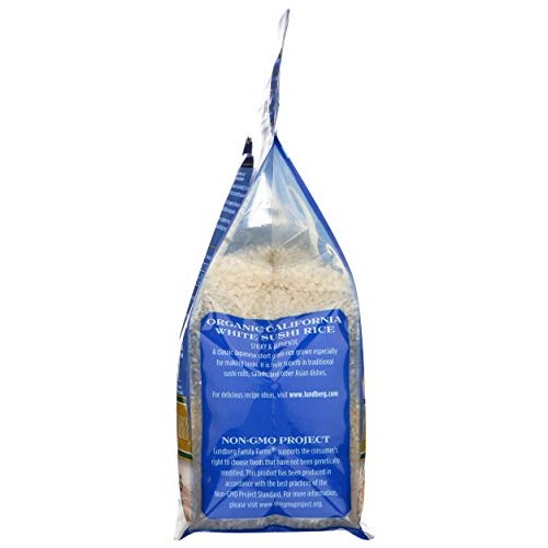 Lundberg Family Farms Organic Rice, White Sushi, 4 Pound