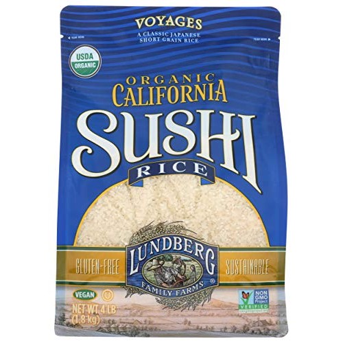 Lundberg Family Farms Organic Rice, White Sushi, 4 Pound