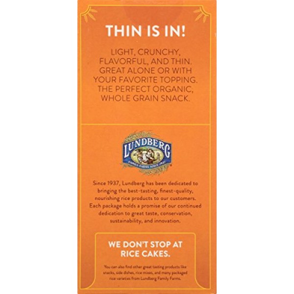 Lundberg Family Farms Organic Thin Stackers Grain Cakes, Red Ric...
