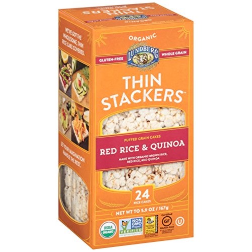 Lundberg Family Farms Organic Thin Stackers Grain Cakes, Red Ric...