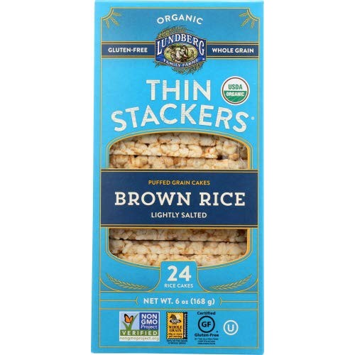 Lundberg Family Farms Organic Thin Stackers Grain Cakes Brown R
