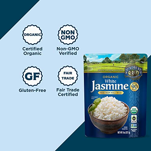 Lundberg Family Farms Organic White Jasmine Rice, Thai Hom Mali,