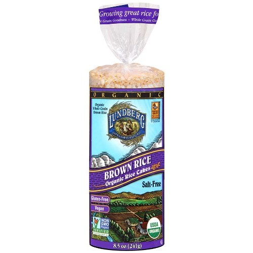 Lundberg Family Farms Rice Cakes Organic, Brown Rice, No Salt, 8