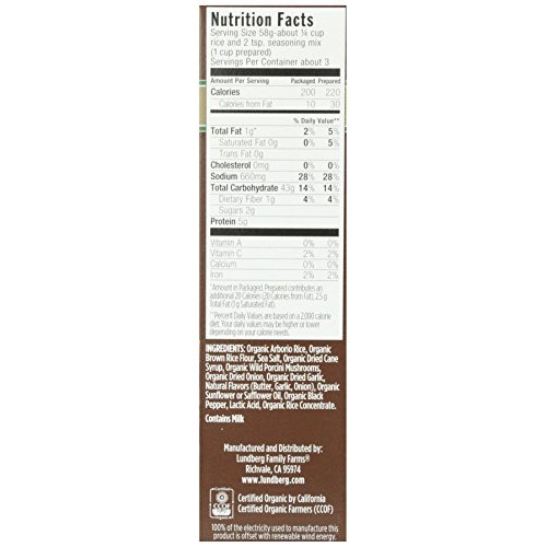 Lundberg Family Farms, Risotto Porcini With Wild Porcini Mushroo