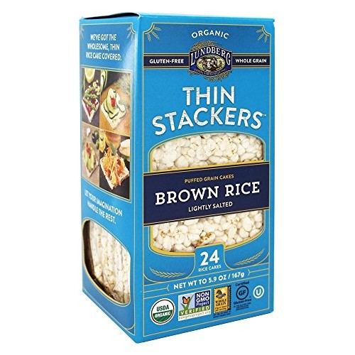 Lundberg Family Farms, Thin Stackers Brown Rice Lightly Salted O