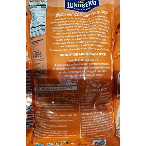 Lundberg Farms USDA ORGANIC Short Brown Rice Gluten Free 12 LB