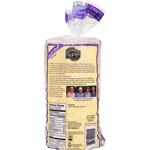 Lundberg Gluten-Free Brown Rice Organic Rice Cakes Lightly Salte