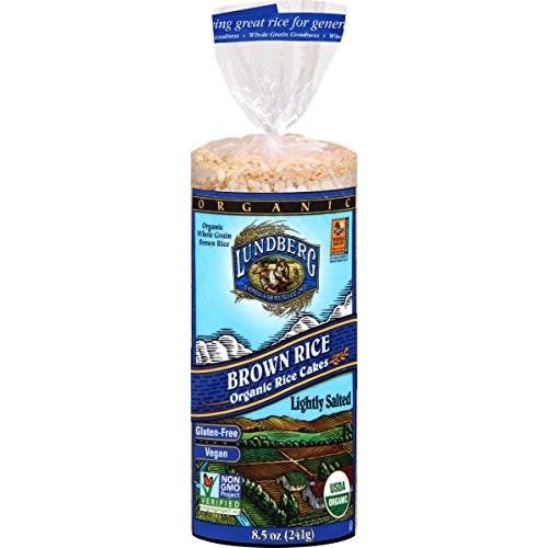 Lundberg Gluten-Free Brown Rice Organic Rice Cakes Lightly Salte