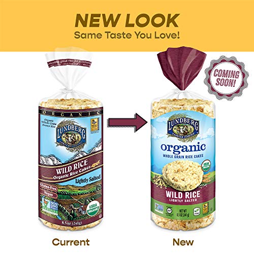 Lundberg Organic Brown Rice Cakes, Wild Rice, 8.5Oz 6 Count, G