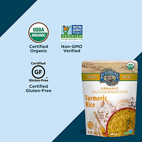 Lundberg Organic Fully Cooked &Amp; Ready To Heat White Rice, Turmer