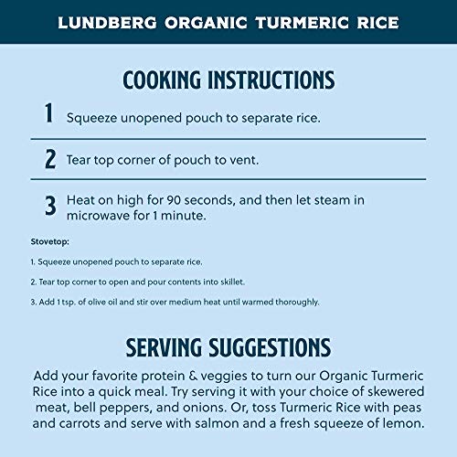 Lundberg Organic Fully Cooked &Amp; Ready To Heat White Rice, Turmer