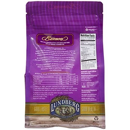 Lundberg Organic Rice - Jasmine White - 32 Oz