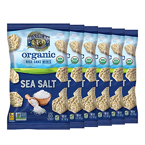 Lundberg Organic Sea Salt Rice Cake Minis, 5Oz 6 Count, Gluten