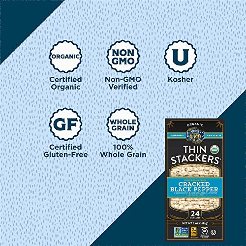 Lundberg Organic Thin Stackers, 6Oz 6 Count, Gluten-Free, Vega
