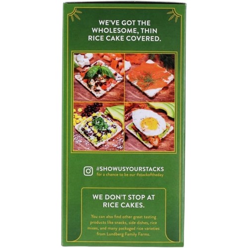 Lundberg Organic Thin Stackers, Basil & Thyme, 6 Oz, Gluten-Free, Vegan, Kosher, Usda Certified Organic, Non-Gmo Verified, Whole Grain Brown Rice, 6 Oz