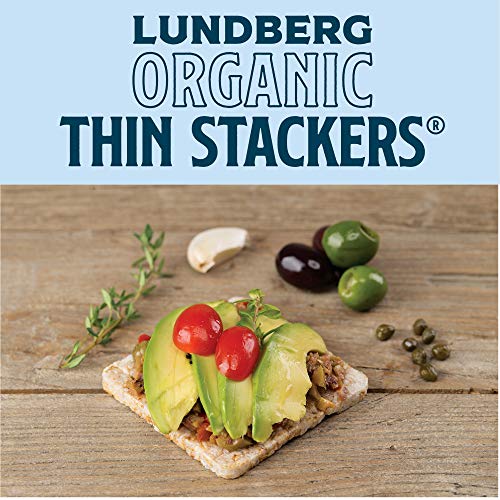 Lundberg Organic Thin Stackers, Five Grain, 6Oz 6 Count, Glute