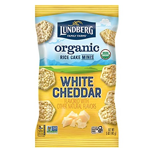 Lundberg Organic White Cheddar Rice Cake Minis, 5Oz, Gluten-Free