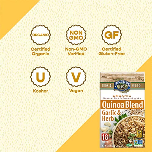 Lundberg Organic White Rice &Amp; Quinoa Entree, Garlic &Amp; Herb, 5.5O