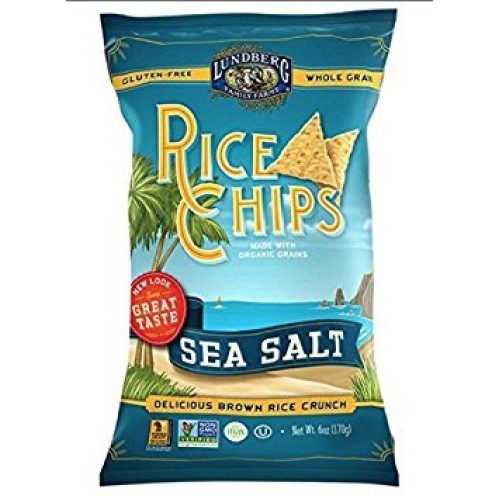 Lundberg, Rice Chips, Sea Salt, 6 Oz 170 Gpacks Of 3