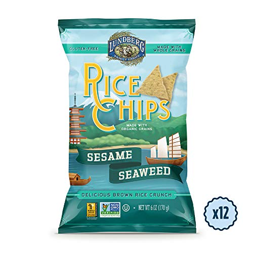 Lundberg Rice Chips, Sesame Seaweed, 6Oz 12 Count, Gluten-Free