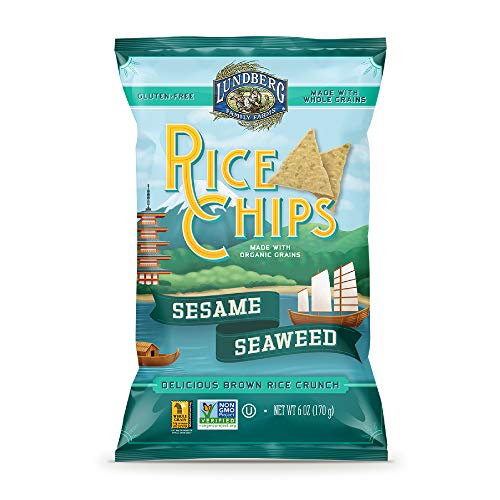 Lundberg Rice Chips, Sesame Seaweed, 6Oz 12 Count, Gluten-Free
