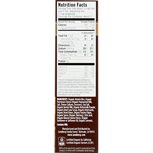 Lundberg Risotto, Organic Alfredo, 5.5 Oz