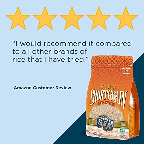 Lundberg Short Grain Brown Rice, 2Lb 6 Count, Gluten-Free, Non