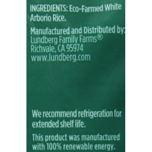 Lundberg White Arborio Rice, 32 Ounce Pack Of 6