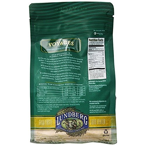 Lundberg White Arborio Rice Gluten Free Non Gmo 32 Oz. Pack Of 3.