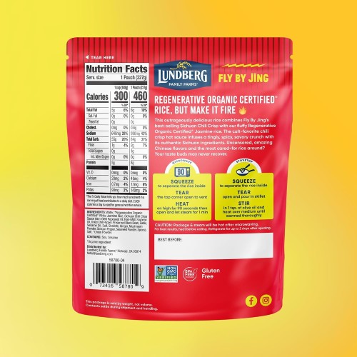 Lundberg X Fly By Jing Chili Crisp Rice, Organic, 8oz Pouch