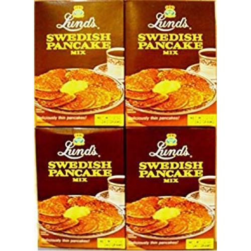 Lunds Swedish Pancake Mix, 12 Ounce, Pack of 4