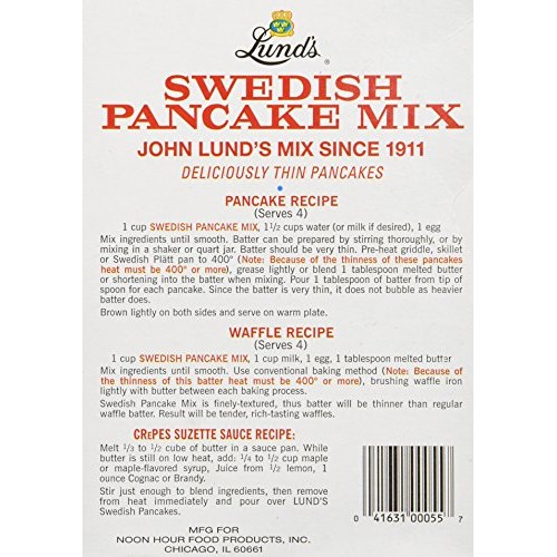 Lunds Pancake Mix, Swedish, 12 Oz