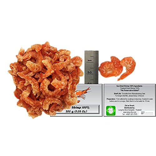 Dried Shrimps With Salt For Asian Cuisine Fresh Seafood Flavor O