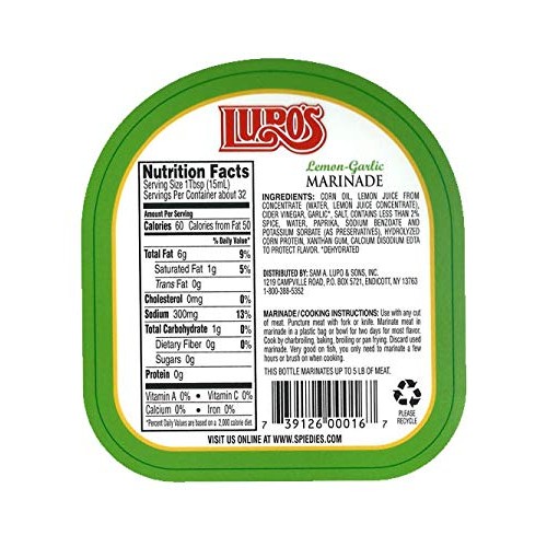 Lupos Original Endicott Style Italian Spiedie Marinade Sauce 16