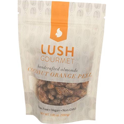 Lush Gourmet Foods Almonds Coconut Orange Peel, 3.85 Oz