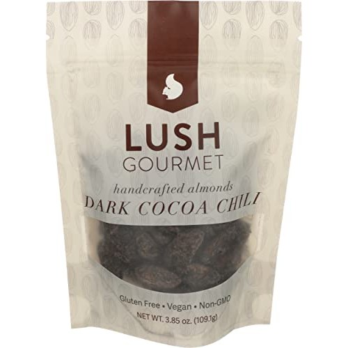 Lush Gourmet Foods Almonds Dark Cocoa Chili, 3.85 Oz