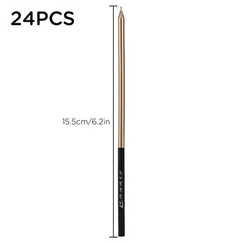 Luter 24Pcs Metallic Birthday Candles Tall Birthday Cake Candles