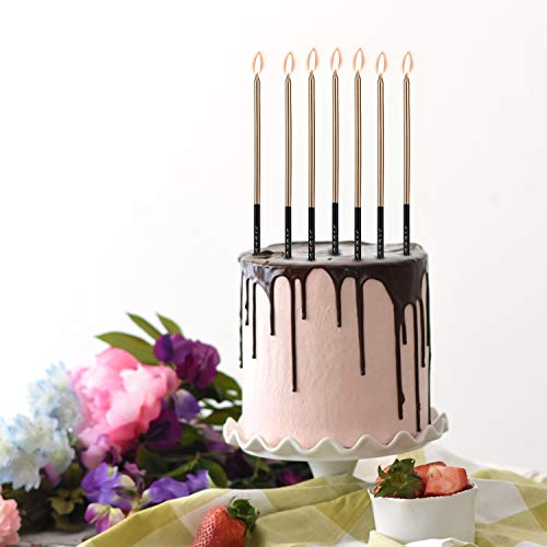 Luter 24Pcs Metallic Birthday Candles Tall Birthday Cake Candles