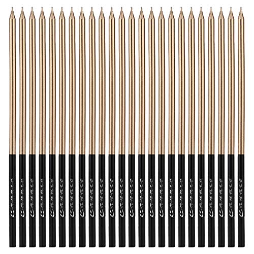 Luter 24Pcs Metallic Birthday Candles Tall Birthday Cake Candles