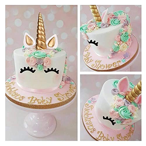 Luter Cake Topper, Handmade Gold Unicorn Birthday Cake Topper, R