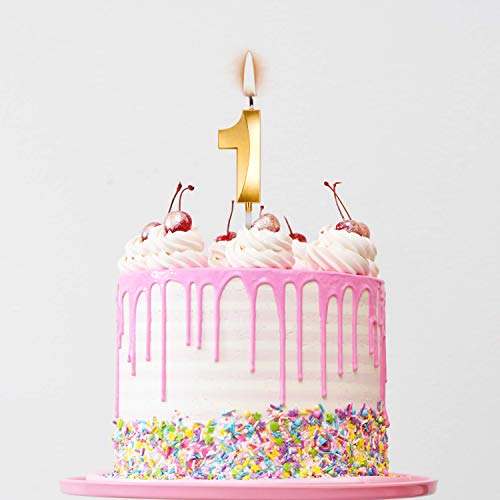 Luter Gold 3D Diamond Shape Happy Birthday Cake Candles With Fol