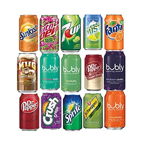 Evaxo Luv Box Variety Soda Cans , Original 12 Oz , Pack Of 15